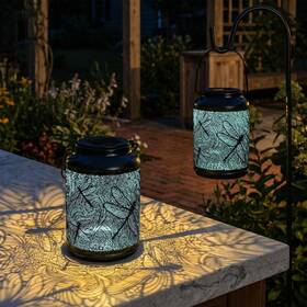 Hcstyntydt2-qt Homemory Best 2 Pack Outdoor Waterproof Solar Colorful Green Dragonfly Lanterns