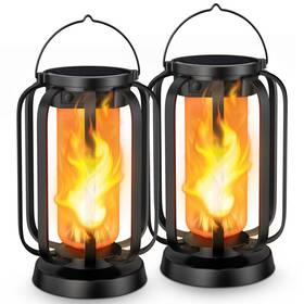 Hpsl-usas1-dl2 Hompavo Gen2 Solar Lanterns Outdoor Lights With Ultra-real Flame 2 Charging Usb/sol