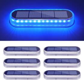 Ho-bsdl-6 Honalia Blue Solar Lights For Outside 6 Pack Marine Dock Powered Waterpr