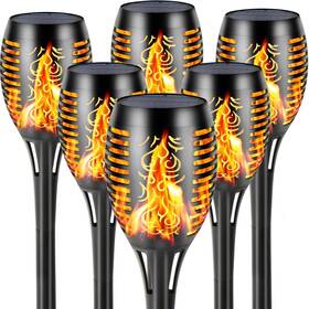 Y92005-6 Hotomely Solar Torch Lights 6pack Outdoor With Flickering Flame Waterproof Garde