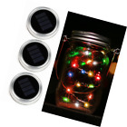 Hp215x3-hm Kohree Solar Mason Jar Lid Pack Lights With Led Color