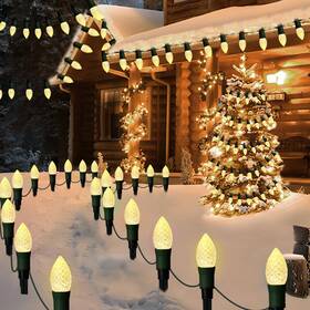 B0d7cdcnlg Huacenmy Solar Christmas Pathway Lights Outdoor 20 Led C9 With Stakes 23ft