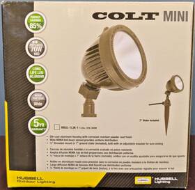 Mbul-1l3k-1 Hubbell Lighting Colt Mini Led Outdoor Floodlight Bullet Dark Bronze