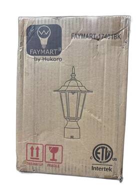 Faymart-17401bk Hukoro Allison 1-light Matte Black Aluminum Hardwired Outdoor