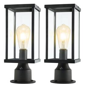 Hulitnag 795205216638 Dusk To Dawn Outdoor Post Light Outside Fixture Waterproof