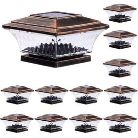 Huyieno 787997860946 Solar Post Cap Lights Outdoor Led Lighting Deck Fence Light Modes W