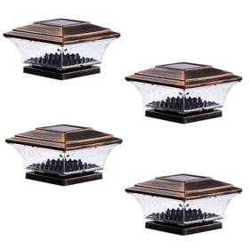 Huyieno 792332378475 Solar Post Cap Lights Outdoor Led Lighting Deck Fence Light Two Modes