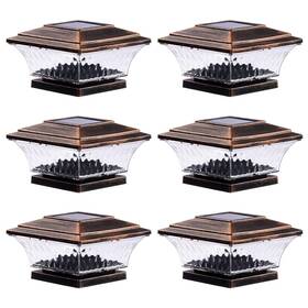 Huyieno 792332378482 Solar Post Cap Lights Outdoor Led Lighting Deck Fence With Two Light Modes Wa