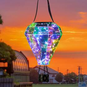Hy1301 Huyieno Hot Air Balloon Light Outdoor Decorations Solar Lantern With Bright White Led St