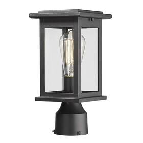 5hd37p Hwh Investment Light Fixtures Exterior Pillar Lantern Pole Lamp In Matte Black Finish With