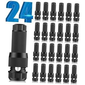 Hyj-dz-24 Hyjuan Low Voltage Wire Connectors - Outdoor Led Landscape Lighting Connector 24pack