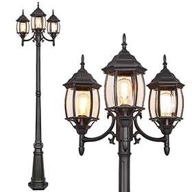 Hykolity 191762801162 89 Inch Outdoor Post Light 3-head Surface-mount Combination Wet Loc