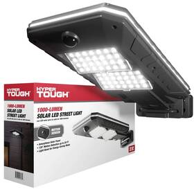 Q01du0402vc-08 Hyper Tough 1000 Lumen Led Solar Street Light Motion Sensor Dusk/dawn Black