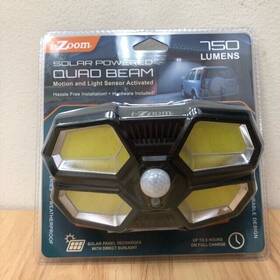 I-zoom 845181047501 750 Lumens Solar Powered Quad Beam Night Light Motion And Sensor