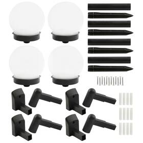 000k9n Ideaworks Outdoor Solar Globe Wall Mount Or Ground Light 4 Pack