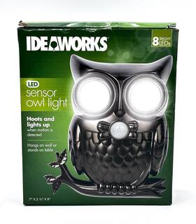 Jb7682 Ideaworks Led Sensor Owl Hoots And Lights Up With Motion Detection Wall Or Table