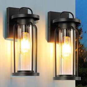 L2501 Idpusen 2 Pack Outdoor Wall Light Fixtures 14 Inch Large Black