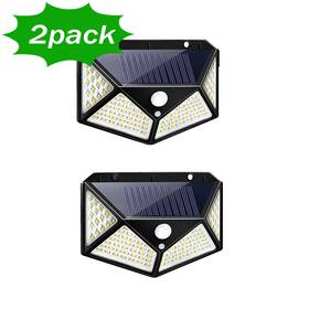 Ikaufen 982766332390 100 Led Solar Power Wall Light Outdoor Pir Motion Sensor Security Garden Lamp Us