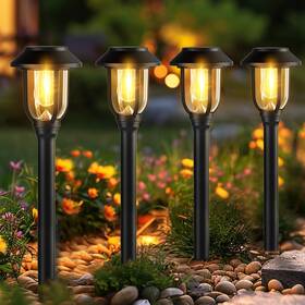 Br-64a Ilanck 10 Pack Solar Pathway Lights Outdoor Waterproof Dusk To Dawn Auto On/off Led