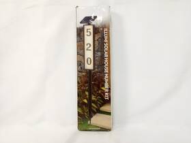 H0abv7 Illumi Solar House Number Kit Outdoor Led Address Sign Stake Light