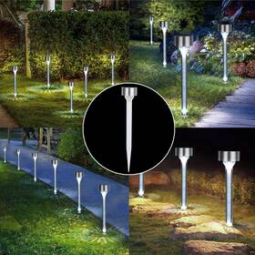 Illuminew 722772843592 Solar Garden Lights - Pathway Landscape For Path Patio Backyard