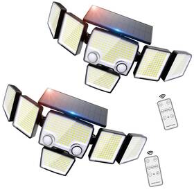 Imaihom 974387970505 Solar Outdoor Lights 2 Motion Sensors Flood 6 Head 360 Illu
