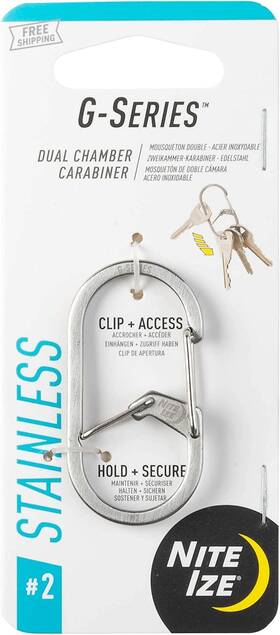 Gs2-11-r6  Inc. G-series Dual Chamber Carabiner Stainless Steel