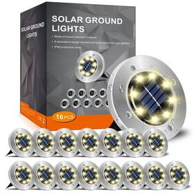 Incx 008678720497 Solar Lights Outdoor Waterproof 16 Pack Solor Ground Light - Scratch And Dent