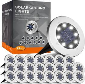 Incx 313018717748 4.6 Inch Solar Lights Outdoor Waterproof 24 Pack Light For Outside
