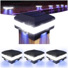 Ws142b-4 Indarun Cap Lights Outdoor Post Solar Powered Waterproof Fits 3.5x3.5 4x4 5x5 6x6