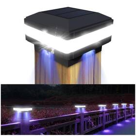 Ws142b Indarun 4x4 Solar Post Cap Led Lights Outdoor Fit 5x5 6x6 Wooden Posts Fence Dec