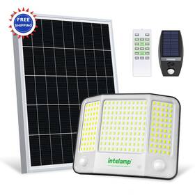 Yl005-18gp20 Intelamp Solar Flood Lights Outdoor 4 Ft Waterproof 20000mah 4000lm Linkable Dual Motion