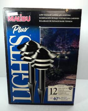 Lv28712t Intermatic New Set Of 12 Lx181 Malibu Low Voltage 3-tier 7w Lights
