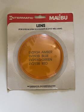 Lv293a Intermatic Vintage Malibu Floodlight Colored Lens Amber Lv103 Lv104 Lv105