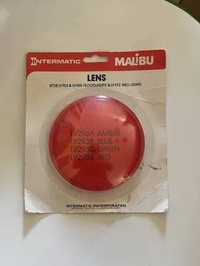 Lv293r Intermatic Vintage Malibu Floodlight Colored Lens Red Lv103 Lv104 Lv105