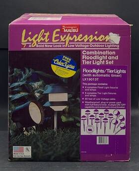 Lx19013t Intermatic Malibu 13 Light Expression Combo Set Tier &flood Wired Outdoor Lights