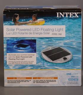 28695e Intex Solar Powered Led Floating Pool Night Light Auto On Color Changing
