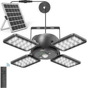 Inxphy 445056070097 Solar Shed Light Indoor Outdoor 1200lm 144led Pendant Motion Sensor With