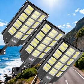Bmw1601w-9 Iobzsm Solar Street Light Outdoor Waterproof Commercial 10000w-3pack Black