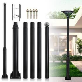 Isnowant Yy-ld-001 16ft Tall Street Light Pole Outdoor Galvanized Metal Lamp Post With Mounting