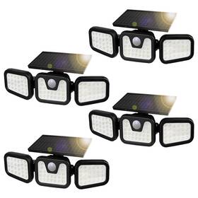 Iynor 761045692802 4pack Solar Light Outdoor 500lumen 74led Powered Flood Lighting W