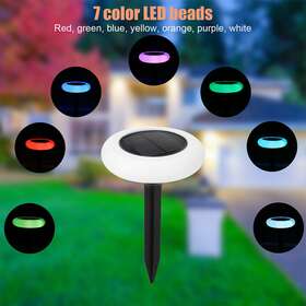 Jahyelec 883149978184 2pack Solar Led Light Outdoor Lawn Lamp Yard Lanscape Color Changing Waterproof