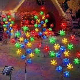 Janchs 735209644914 New Upgraded Designed Outdoor Christmas Decorations 4 Pack Solar
