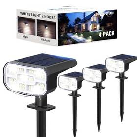08920 Jejot Solar Lights Outdoor Lighting Modes 6500k 4 Pack Black