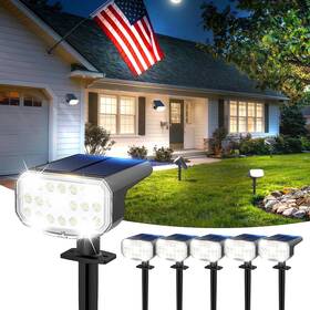 Jejot 313027964959 Solar Lights Outdoor Waterproof Ip65 Super Bright Led With Lens 6500k 2 Lighti