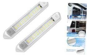 2x613522c Jerrylight Pty Ltd Rv Led Exterior Porch Awning Lights 12v Waterproof Utility 9.84 Silver-24-leds