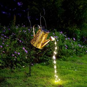 Jiajiamei 445029454428 Solar Watering Can Lights Outdoor Hanging Garden Decor Waterproof