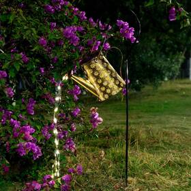 Cl2023 Jiajiamei Garden Decor Solar Lights Outdoor Large Hanging Waterproof Watering Can Landscap