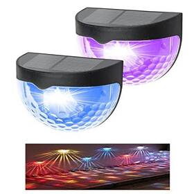 B098nxgs4w Jinda Audio Part 2pack Solar Fence Lights Outdoor Deck Color Changing Wall