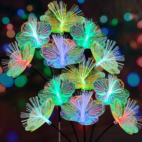 Km6002a-hua-7cai-2-1a Jjgoo 2 Pack Solar Garden Lights Flower Swaying Light For Outside New